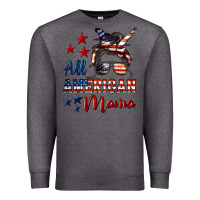 Charcoal Heather All American Mama Premium Sweatshirt - LillyAllenDesigns