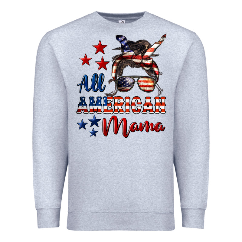 All American Mama Premium Sweatshirt by LillyAllenDesigns | Teevron