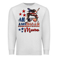 Oatmeal Heather All American Mama Premium Sweatshirt - LillyAllenDesigns