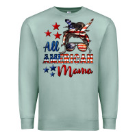 Seafoam All American Mama Premium Sweatshirt - LillyAllenDesigns