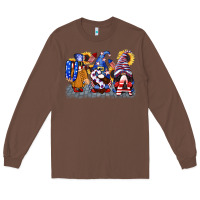 Chestnut USA 4th of July gnomes  4th of july Long Sleeve Tee - CowGirlArtShop