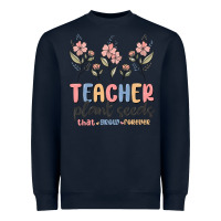 Navy teacher plant seeds that grow forever Heavyweight Sweatshirt - MaliasSmallBusiness