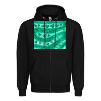 Black green glitter heart Zipper Hoodie - JahusDesignShop