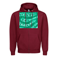 Burgundy green glitter heart Zipper Hoodie - JahusDesignShop