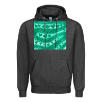 Charcoal Heather green glitter heart Zipper Hoodie - JahusDesignShop