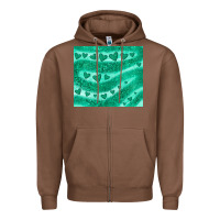 Chestnut green glitter heart Zipper Hoodie - JahusDesignShop