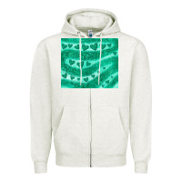 Oatmeal Heather green glitter heart Zipper Hoodie - JahusDesignShop