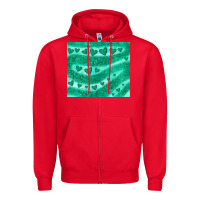 Red green glitter heart Zipper Hoodie - JahusDesignShop