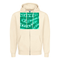 Sandshell green glitter heart Zipper Hoodie - JahusDesignShop