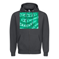 Smoke green glitter heart Zipper Hoodie - JahusDesignShop