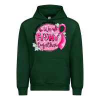 Forest Green breast cancer awareness we fight together Urban Hoodie - LillyAllenDesigns