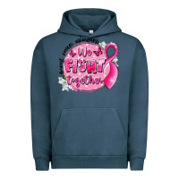 Pigment Midnight Navy breast cancer awareness we fight together Urban Hoodie - LillyAllenDesigns