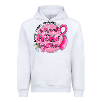 White breast cancer awareness we fight together Urban Hoodie - LillyAllenDesigns