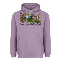 Lavender Peace Love Nubian Goat Heavyweight Hoodie - LillyAllenDesigns
