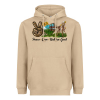 Mushroom Peace Love Nubian Goat Heavyweight Hoodie - LillyAllenDesigns