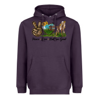 Plum Peace Love Nubian Goat Heavyweight Hoodie - LillyAllenDesigns
