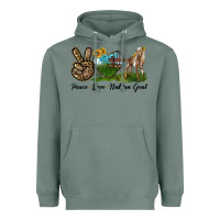 Sage Peace Love Nubian Goat Heavyweight Hoodie - LillyAllenDesigns