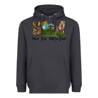 Smoke Peace Love Nubian Goat Heavyweight Hoodie - LillyAllenDesigns