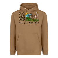 Toasted Coconut Peace Love Nubian Goat Heavyweight Hoodie - LillyAllenDesigns