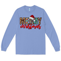 Colony Blue merry christmas Long Sleeve Tee - CowhideDigitalArt