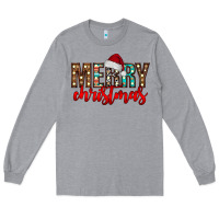 Heather Grey merry christmas Long Sleeve Tee - CowhideDigitalArt