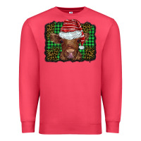 Cardinal christmas leopard buffalo plaid baby highland cow Premium Sweatshirt - BarkalooDesign
