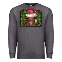 Charcoal Heather christmas leopard buffalo plaid baby highland cow Premium Sweatshirt - BarkalooDesign