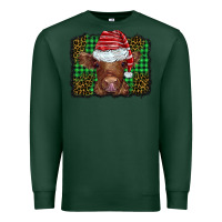 Sports Green christmas leopard buffalo plaid baby highland cow Premium Sweatshirt - BarkalooDesign