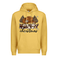 Antique Gold howdy christmas Premium Hoodie - MaliasSmallBusiness