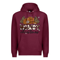 Burgundy howdy christmas Premium Hoodie - MaliasSmallBusiness