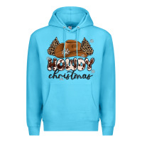 Ocean Blue howdy christmas Premium Hoodie - MaliasSmallBusiness
