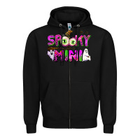 Black spooky mini Zipper Hoodie - AdoDesignShop
