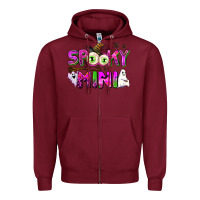 Burgundy spooky mini Zipper Hoodie - AdoDesignShop