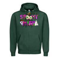 Sports Green spooky mini Zipper Hoodie - AdoDesignShop