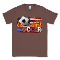 Chestnut western american flag soccer Classic Tee - HRA Design Shop