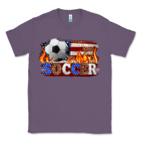 Lavender western american flag soccer Classic Tee - HRA Design Shop