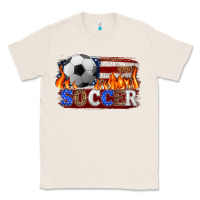 Natural western american flag soccer Classic Tee - HRA Design Shop
