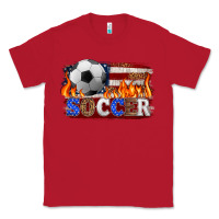 Red western american flag soccer Classic Tee - HRA Design Shop