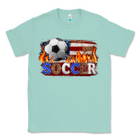 Seafoam western american flag soccer Classic Tee - HRA Design Shop