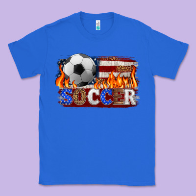 Western American Flag Soccer Classic Tee Designed By Hra Design Shop
