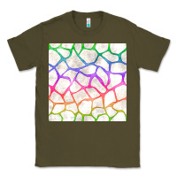 Army Green Watercolor Rainbow Giraffe Seamless Pattern Classic Tee - BundleAndBundleShop
