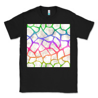 Black Watercolor Rainbow Giraffe Seamless Pattern Classic Tee - BundleAndBundleShop