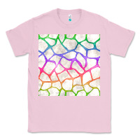 Bubblegum Pink Watercolor Rainbow Giraffe Seamless Pattern Classic Tee - BundleAndBundleShop