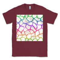 Burgundy Watercolor Rainbow Giraffe Seamless Pattern Classic Tee - BundleAndBundleShop