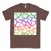 Chestnut Watercolor Rainbow Giraffe Seamless Pattern Classic Tee - BundleAndBundleShop