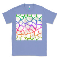 Colony Blue Watercolor Rainbow Giraffe Seamless Pattern Classic Tee - BundleAndBundleShop