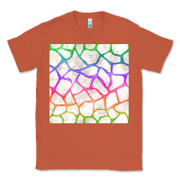 Copper Watercolor Rainbow Giraffe Seamless Pattern Classic Tee - BundleAndBundleShop