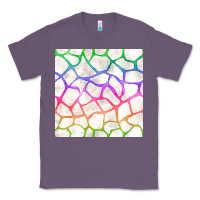 Lavender Watercolor Rainbow Giraffe Seamless Pattern Classic Tee - BundleAndBundleShop