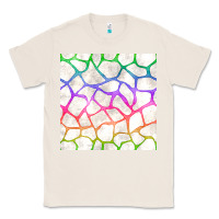 Natural Watercolor Rainbow Giraffe Seamless Pattern Classic Tee - BundleAndBundleShop