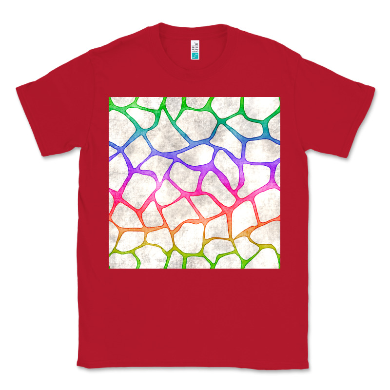 Watercolor Rainbow Giraffe Seamless Pattern Classic Tee by BundleAndBundleShop | Teevron